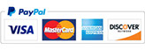 paypal payment process and credit cards accepted logo